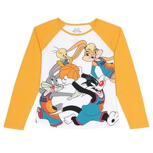 Girl's Space Jam 2 Looney Tunes Long Sleeve Tee, Size Large